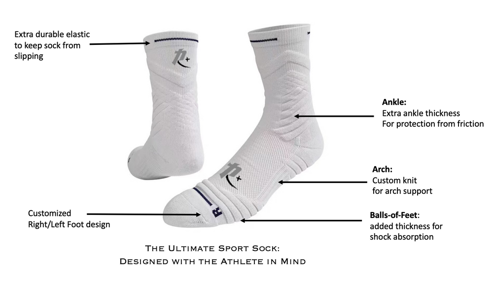 R+ Ultra-Soft Form-Fitting Crew Sock